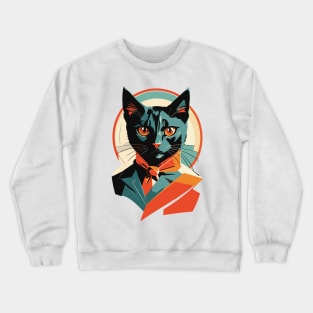 abstract modern cat design Crewneck Sweatshirt